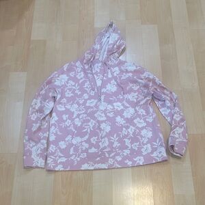 Croft & Barrow Pink and Cream Hoodie